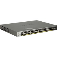 Netgear GS752TPP Administreret L2/L3/L4 Gigabit Ethernet (10/100/1000) Strøm over Ethernet (PoE) 1U Sort, Switch Administreret, L2/L3/L4, Gigabit Ethernet (10/100/1000), Strøm over Ethernet (PoE), Stativ-montering, 1U