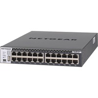 Netgear M4300-24X Administreret L3 10G Ethernet (100/1000/10000) 1U Sort, Switch Administreret, L3, 10G Ethernet (100/1000/10000), Stativ-montering, 1U