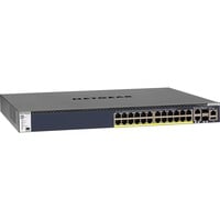 Netgear M4300-28G-PoE+(1000W)/US/EMEA Administreret Gigabit Ethernet (10/100/1000) Strøm over Ethernet (PoE) 1U Sort, Switch Administreret, Gigabit Ethernet (10/100/1000), Strøm over Ethernet (PoE), 1U