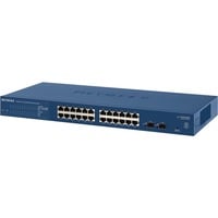 Netgear ProSAFE GS724Tv4 Administreret L3 Gigabit Ethernet (10/100/1000) Blå, Switch Blå, Administreret, L3, Gigabit Ethernet (10/100/1000), Fuld duplex, Stativ-montering