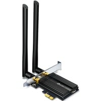 TP-Link Archer TX50E WLAN / Bluetooth 2402 Mbit/s, Wi-Fi-adapter Trådløs, PCI Express, WLAN / Bluetooth, Wi-Fi 6 (802.11ax), 2402 Mbit/s, Sort, Metallic