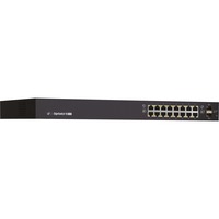 Ubiquiti EdgeSwitch 16 150W Administreret L2/L3 Gigabit Ethernet (10/100/1000) Strøm over Ethernet (PoE) 1U Sort Administreret, L2/L3, Gigabit Ethernet (10/100/1000), Strøm over Ethernet (PoE), Stativ-montering, 1U