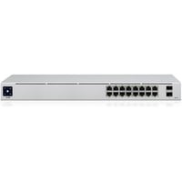 Ubiquiti UniFi 16-Port PoE Administreret L2/L3 Gigabit Ethernet (10/100/1000) Strøm over Ethernet (PoE) 1U Sølv, Switch grå, Administreret, L2/L3, Gigabit Ethernet (10/100/1000), Strøm over Ethernet (PoE), Stativ-montering, 1U