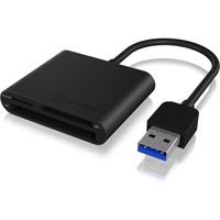 ICY BOX IB-CR301-U3 kortlæser USB 3.2 Gen 1 (3.1 Gen 1) Sort Sort, Kompakt flash (CF), MicroSD (TransFlash), SD, SDHC, SDXC, Sort, 5000 Mbit/s, 2 GB, USB 3.2 Gen 1 (3.1 Gen 1), 55 mm