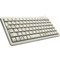 CHERRY G84-4100 tastatur Universel USB QWERTY US engelsk Grå Hvid, Amerikansk layout, Cherry mekanisk, Mini, Ledningsført, USB, QWERTY, Grå