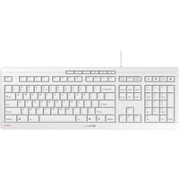 CHERRY STREAM tastatur Kontor USB QWERTY US engelsk Hvid Hvid/grå, Amerikansk layout, SX teknologi, Fuld størrelse (100 %), Ledningsført, USB, Mekanisk, QWERTY, Hvid