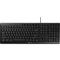 CHERRY STREAM tastatur Kontor USB QWERTY US engelsk Sort Sort, EU-layout (antal), SX teknologi, Fuld størrelse (100 %), Ledningsført, USB, Mekanisk, QWERTY, Sort