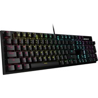 GIGABYTE AORUS K1 tastatur Spil USB QWERTY Engelsk Sort, Gaming-tastatur Sort, DE-layout, Røde kirsebær MX, Ledningsført, USB, Mekanisk, QWERTY, RGB LED, Sort