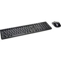 Kensington PRO FIT LPROFILE WIRELESS SET, Desktop sæt Sort, Fuld størrelse (100 %), Trådløs, RF trådløst, QWERTZ, Sort, Mus inkluderet