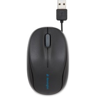 Kensington Pro Fit tilbagetrækkelig mobil mus Sort, Ambidextrous, Optisk, USB Type-A, 1000 dpi, Sort