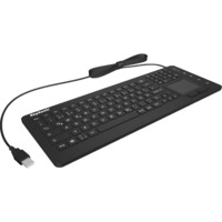 KeySonic KSK-6231INEL tastatur USB QWERTZ Tysk Sort Sort, DE-layout, Fuld størrelse (100 %), Ledningsført, USB, Mekanisk, QWERTZ, Sort