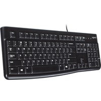 Logitech Keyboard K120 for Business tastatur USB QWERTY Engelsk Sort Sort, Amerikansk layout, Stemplet, Full-size (100%), Ledningsført, USB, QWERTY, Sort