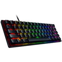 Razer Huntsman Mini tastatur USB QWERTZ Tysk Sort, Gaming-tastatur Sort, DE-layout, Razer lineær optisk (rød), 60%, USB, Optomekanisk nøglekontakt, QWERTZ, RGB LED, Sort