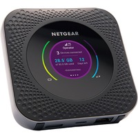 Netgear MR1100 Cellulær netværksrouter, WIRELESS LTE router Sort, Cellulær netværksrouter, Sort, Bærbar, LCD, 6,1 cm (2.4"), Gigabit Ethernet