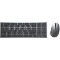 Dell KM7120W tastatur Mus inkluderet RF trådløs + Bluetooth QWERTZ Tysk Grå, Titanium, Desktop sæt grå/Sort, DE-layout, SX teknologi, Fuld størrelse (100 %), RF trådløs + Bluetooth, QWERTZ, Grå, Titanium, Mus inkluderet