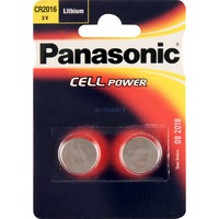 Panasonic CR-2016EL/2B Engangsbatteri CR2016 Lithium Sølv, Engangsbatteri, CR2016, Lithium, 3 V, 2 stk, 165 mAh