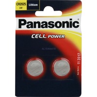 Panasonic CR-2025EL/2B Engangsbatteri CR2025 Lithium Sølv, Engangsbatteri, CR2025, Lithium, 3 V, 2 stk, 165 mAh