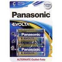 Panasonic Evolta C Engangsbatteri Alkaline Sølv, Engangsbatteri, Alkaline, 1,5 V, 2 stk, Blå, C