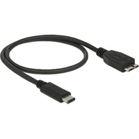 DeLOCK 0.5m USB3.1 C - MicroUSB3.1 B USB-kabel 0,5 m USB 3.2 Gen 2 (3.1 Gen 2) USB C Micro-USB B Sort Sort, 0,5 m, USB C, Micro-USB B, USB 3.2 Gen 2 (3.1 Gen 2), Hanstik/Hanstik, Sort