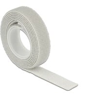 DeLOCK 18274 velcro lynlås Grå 1 stk, Kabelbindere grå, Grå, 13 mm, 1 m, 1 stk, Polybag