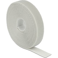 DeLOCK 18280 velcro lynlås Grå 1 stk, Kabelbindere grå, Grå, 20 mm, 5 m, 1 stk, Polybag