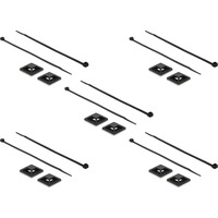 DeLOCK 18674 kabelbinderbeslag Sort Nylon 10 stk, Kabelbindere Sort, Sort, Nylon, 10 stk