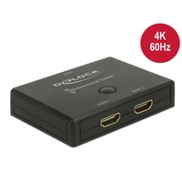 DeLOCK 18749 video-switch HDMI, HDMI switch Sort, HDMI, Sort, Plast, 3840 x 2160 pixel, Kina, 62 mm