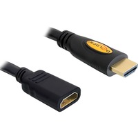 DeLOCK 3m HDMI HDMI-kabel HDMI Type A (Standard) Sort, Forlængerledning Sort, 3 m, HDMI Type A (Standard), HDMI Type A (Standard), 3D, Sort