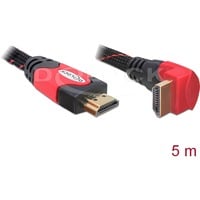 DeLOCK 5m HDMI HDMI-kabel HDMI Type A (Standard) Sort, Rød Sort, 5 m, HDMI Type A (Standard), HDMI Type A (Standard), 10,2 Gbit/sek., Sort, Rød