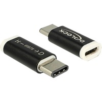 DeLOCK 65678 kabel kønsskifter USB 2.0-C USB 2.0 Micro-B Sort, Hvid, Adapter Sort, USB 2.0-C, USB 2.0 Micro-B, Sort, Hvid