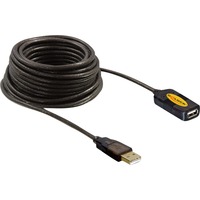 DeLOCK 82446 USB-kabel 10 m USB 2.0 USB A Sort, Forlængerledning Sort, 10 m, USB A, USB A, USB 2.0, 480 Mbit/s, Sort