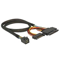 DeLOCK 84819 interface-kort/adapter Intern U.2, SATA Sort, Mini SAS, U.2, SATA, PCIe 3.0, 0,5 m, Polybag
