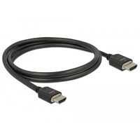 DeLOCK 85293 HDMI-kabel 1 m HDMI Type A (Standard) Sort Sort, 1 m, HDMI Type A (Standard), HDMI Type A (Standard), 3D, 48 Gbit/sek., Sort