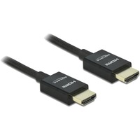DeLOCK 85383 HDMI-kabel 0,5 m HDMI Type A (Standard) Sort Sort, 0,5 m, HDMI Type A (Standard), HDMI Type A (Standard), 3D, 48 Gbit/sek., Sort