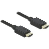 DeLOCK 85386 HDMI-kabel 0,5 m HDMI Type A (Standard) Sort Sort, 0,5 m, HDMI Type A (Standard), HDMI Type A (Standard), 3D, 48 Gbit/sek., Sort