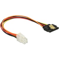 DeLOCK 85519 intern strømkabel 0,2 m 0,2 m, P4 4-pin, SATA 15-stik, Hanstik, Hunstik, Lige