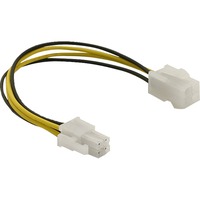 DeLOCK Power cable P4 male/female 0,15 m, Forlængerledning 0,15 m, Hanstik, Hunstik