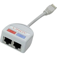 Lindy UTP Port Doubler netværkskabel Grå, Y-kabel grå, Grå, 10/100Base-T
