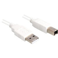 Sharkoon 0.5m, USB2.0-A/USB2.0-B USB-kabel USB A USB B Hvid Hvid, USB2.0-A/USB2.0-B, USB A, USB B, USB 2.0, Hanstik/Hanstik, 480 Mbit/s, Hvid