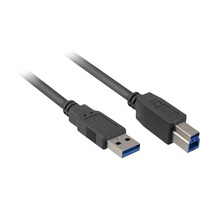 Sharkoon 1m, USB3.0-A/USB3.0-B USB-kabel USB 3.2 Gen 1 (3.1 Gen 1) USB A USB B Sort Sort, USB3.0-A/USB3.0-B, 1 m, USB A, USB B, USB 3.2 Gen 1 (3.1 Gen 1), Hanstik/Hanstik, Sort