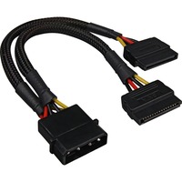 Sharkoon 4Pin 5,25"  > 2x 15Pin SATA, Adapter Sort
