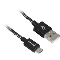 Sharkoon USB 2.0 kabel, USB-A stik > Micro-USB stik Sort/grå