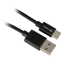 Sharkoon USB 2.0 kabel, USB-A stik > USB-C stik Sort