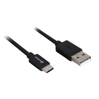 Sharkoon USB 2.0 kabel, USB-A stik > USB-C stik Sort