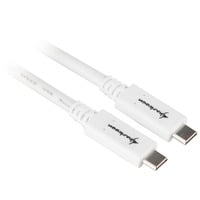 Sharkoon USB 3.2 Gen 2 kabel, USB-C stik > USB-C stik Hvid
