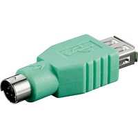 goobay 68919 kabel kønsskifter USB Type-A PS/2 Grøn, Adapter Grøn, USB Type-A, PS/2, Grøn