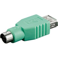 goobay 68919 kabel kønsskifter USB Type-A PS/2 Grøn, Adapter Grøn, USB Type-A, PS/2, Grøn