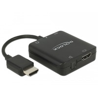 DeLOCK 63276 videokabel adapter HDMI Type A (Standard) Sort Sort, HDMI Type A (Standard), HDMI Type A (Standard), Hanstik, Hunstik, 3840 x 2160 pixel, 3840 x 2160