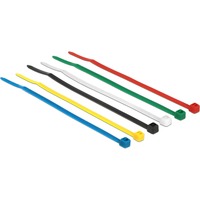 DeLOCK 18627 kabelsamler Nylon Sort, Blå, Grøn, Rød, Transparent, Gul 100 stk, Kabelbindere Nylon, Sort, Blå, Grøn, Rød, Transparent, Gul, 10 cm, 2,5 mm, 100 stk