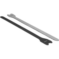 DeLOCK 18688 velcro lynlås Sort 10 stk, Kabelbindere Sort, Sort, 12 mm, 300 mm, 10 stk